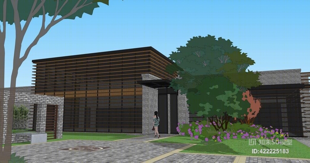 中式会所SU模型下载【ID:422225183】