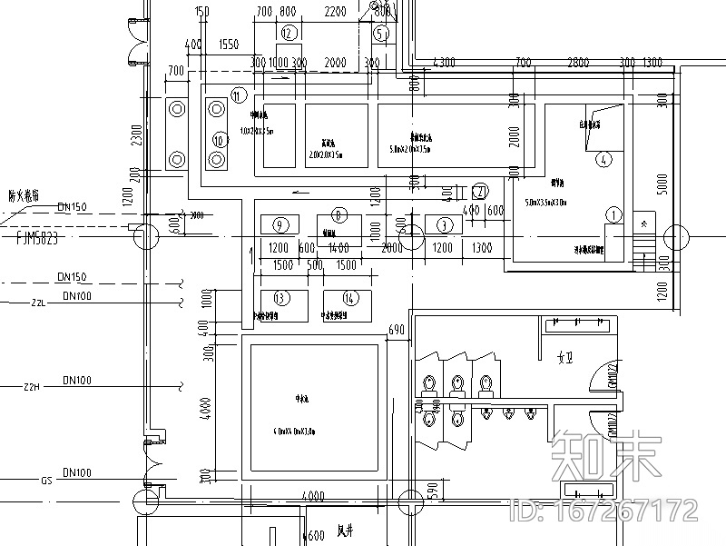 上海中水处理站建筑给排水图纸cad施工图下载【ID:167267172】