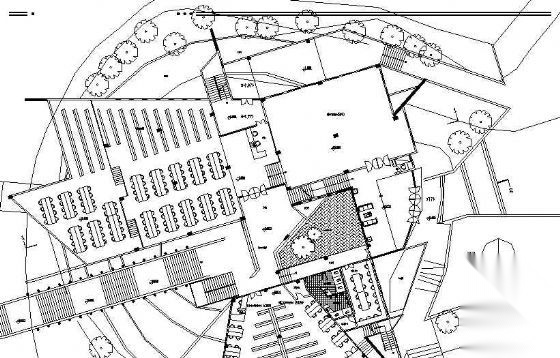 某小型的山地图书馆建筑方案带效果图cad施工图下载【ID:164864161】