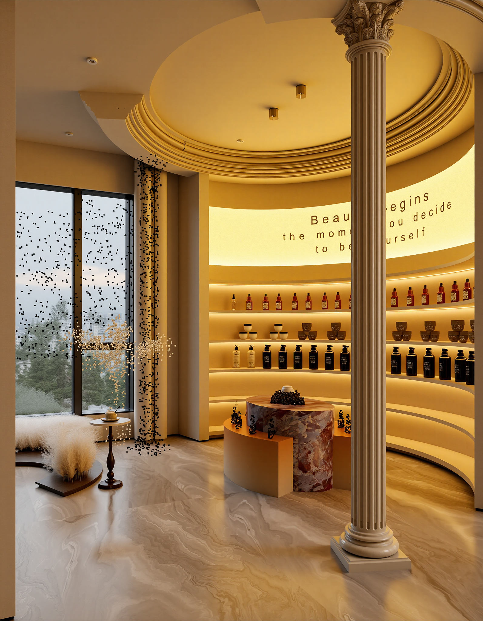 奶油化妆品展台3D模型下载【ID:1215184868】