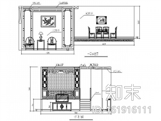 中式风格三层别墅方案图施工图下载【ID:161916111】