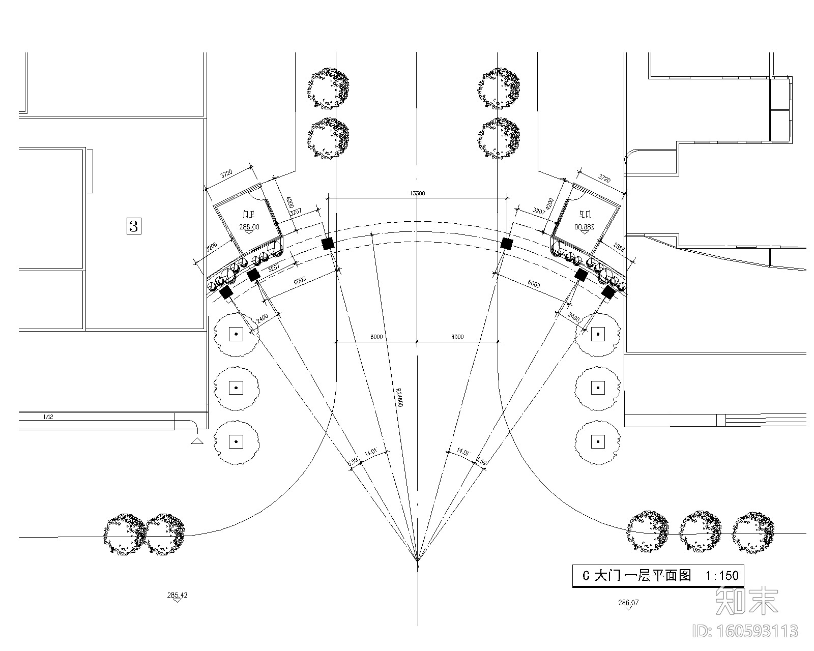 公园入口大门设计施工图（46套）施工图下载【ID:160593113】