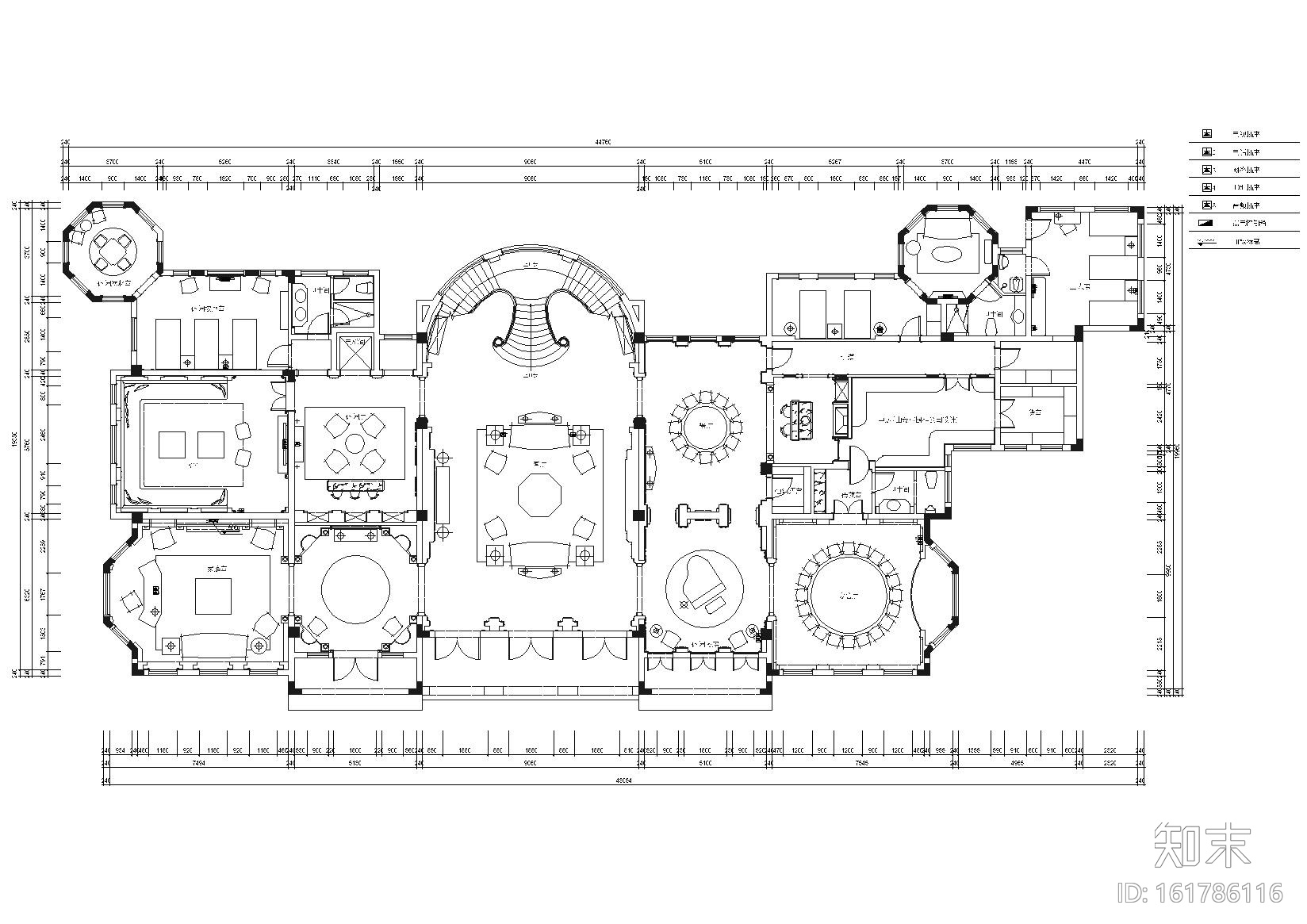 ​某会所室内装饰项目全套施工图+效果图cad施工图下载【ID:161786116】