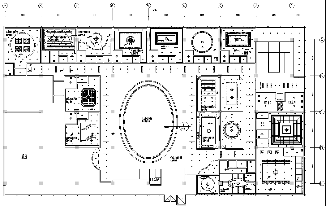 [广东]深圳某酒店中餐厅设计施工图cad施工图下载【ID:161759189】