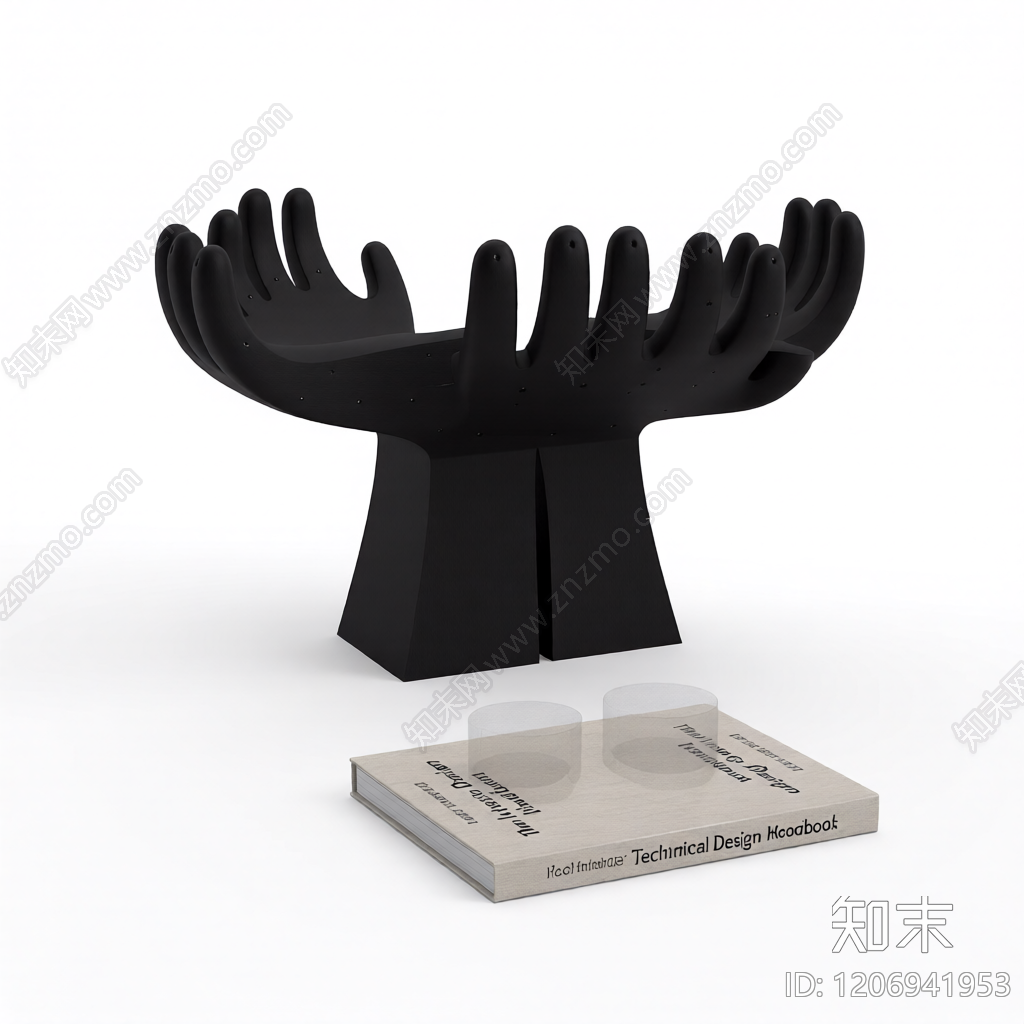 手形书架装饰品3D模型下载【ID:1206941953】