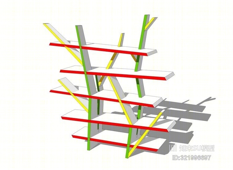 书柜SU模型下载【ID:321996697】