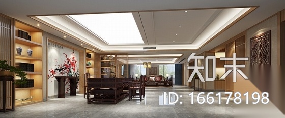 [原创]上市公司董事长办室设计CAD施工图（含效果图）cad施工图下载【ID:166178198】