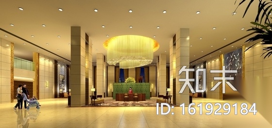 [北京]著名酒店品牌现代时尚商务酒店公共区域装修施工图...cad施工图下载【ID:161929184】