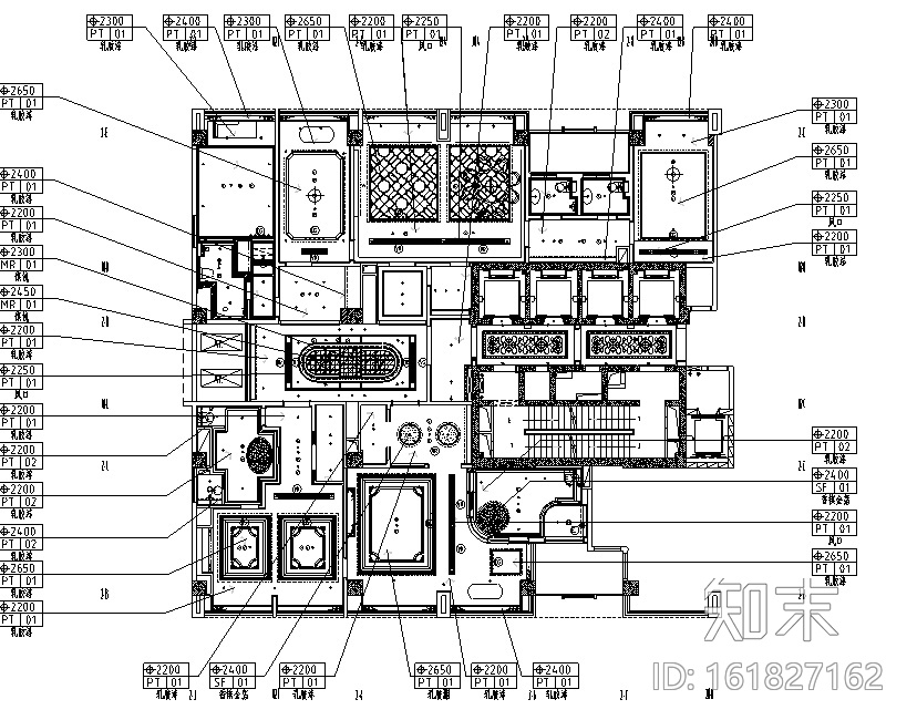 世代锦江国际酒店贵宾楼设计施工图（附效果图）cad施工图下载【ID:161827162】