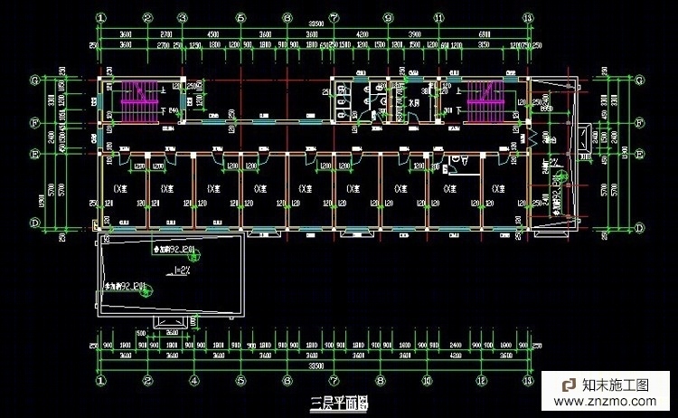 养老院建筑平面图cad施工图下载【ID:36948866】