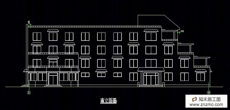 养老院建筑平面图cad施工图下载【ID:36948866】