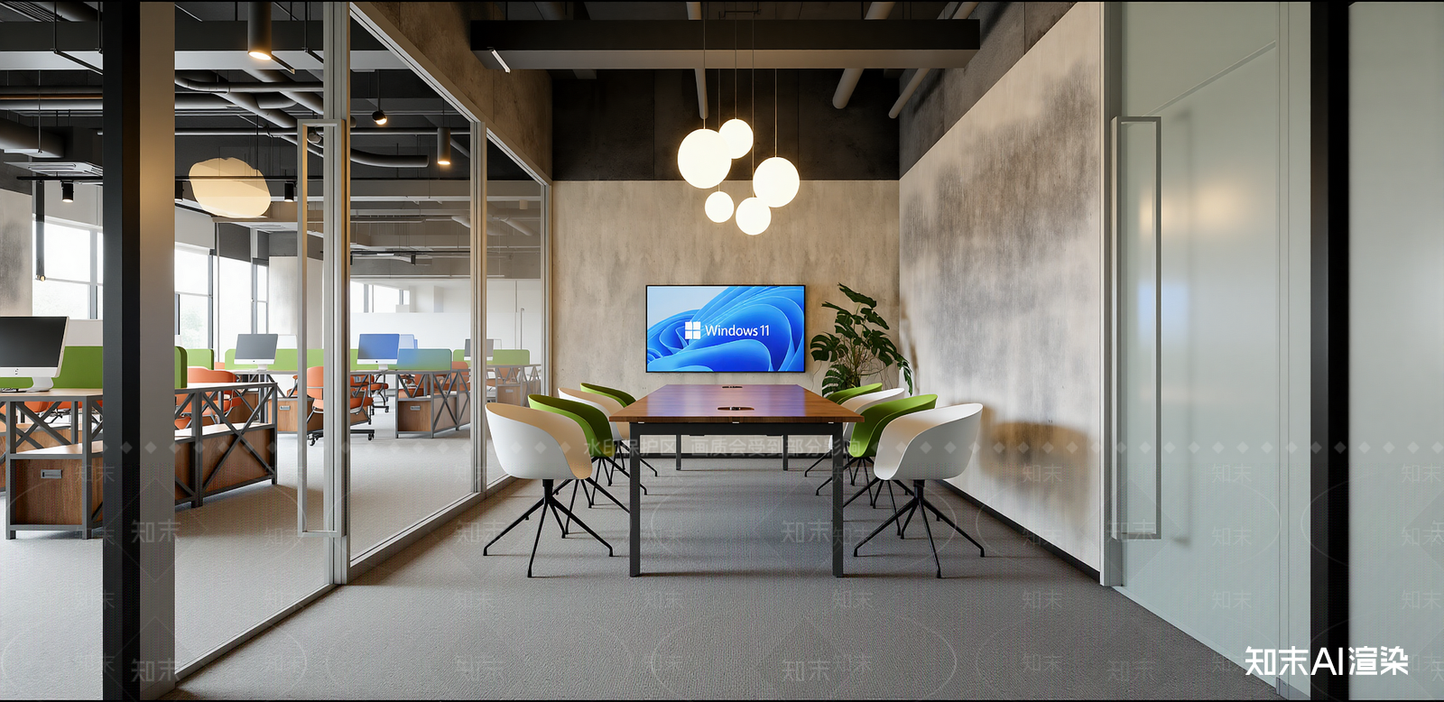 工业办公区SU模型下载【ID:1215988420】