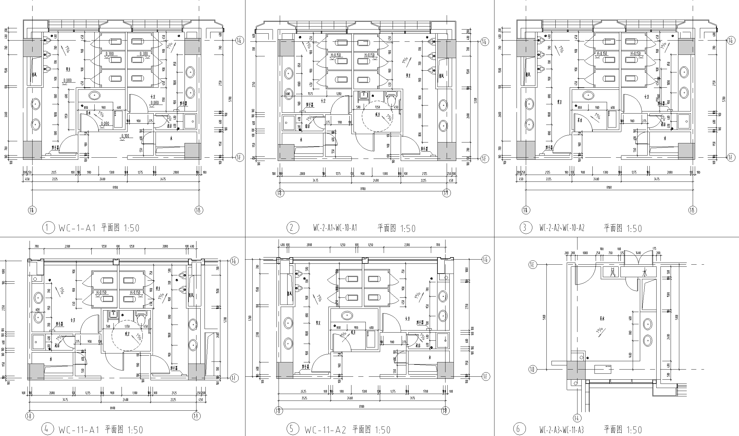 [湖北]某市级大型联排市民服务中心会议大楼（CAD...施工图下载【ID:164864145】