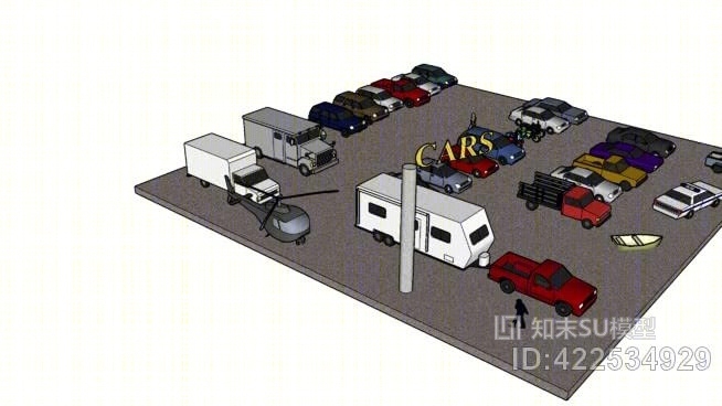 小车批SU模型下载【ID:422534929】