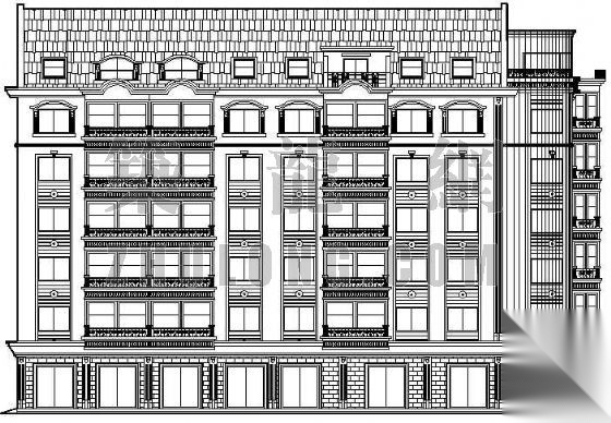 某多层住宅楼建筑设计方案cad施工图下载【ID:165731141】