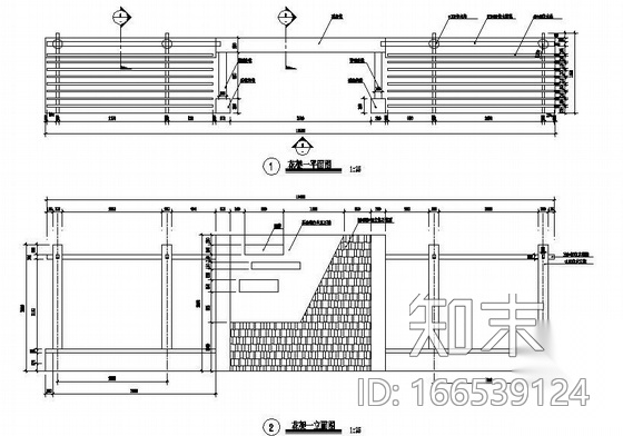 江西电子学院景观施工图全套cad施工图下载【ID:166539124】