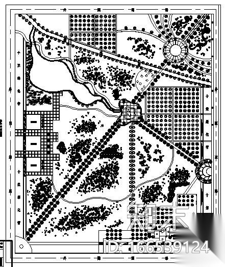 江西电子学院景观施工图全套cad施工图下载【ID:166539124】