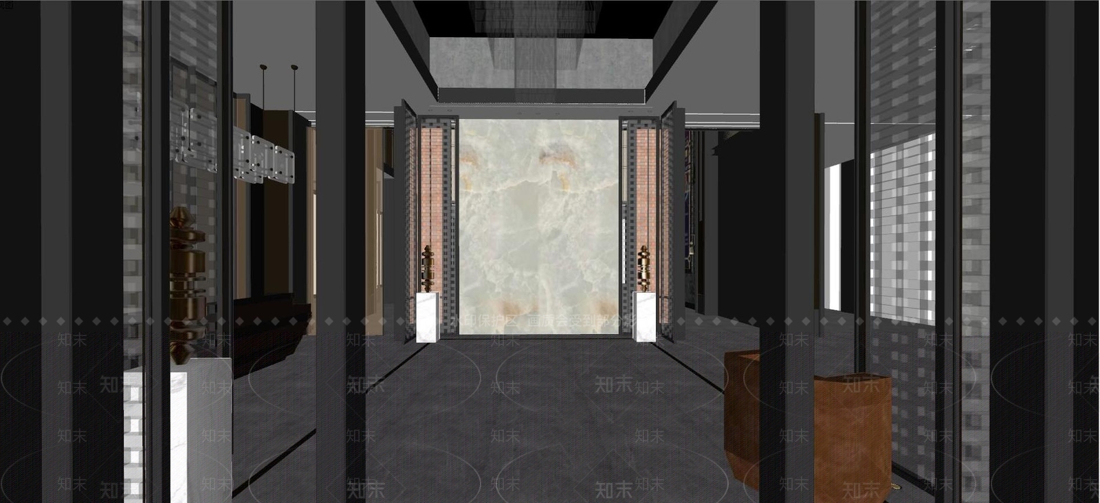 现代售楼处SU模型下载【ID:1123970433】
