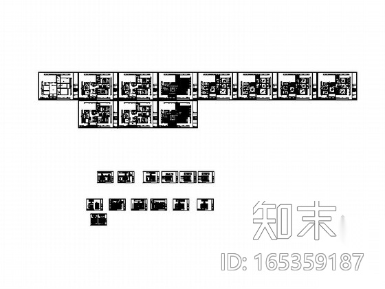 [杭州]西湖美景三室一厅家居住宅CAD施工图施工图下载【ID:165359187】