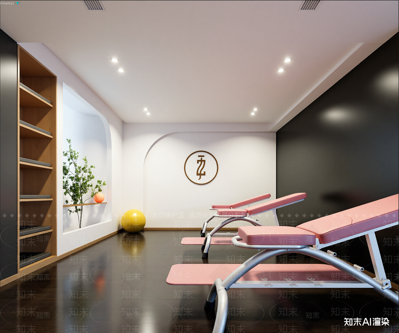 现代健身房3D模型下载【ID:1213925794】