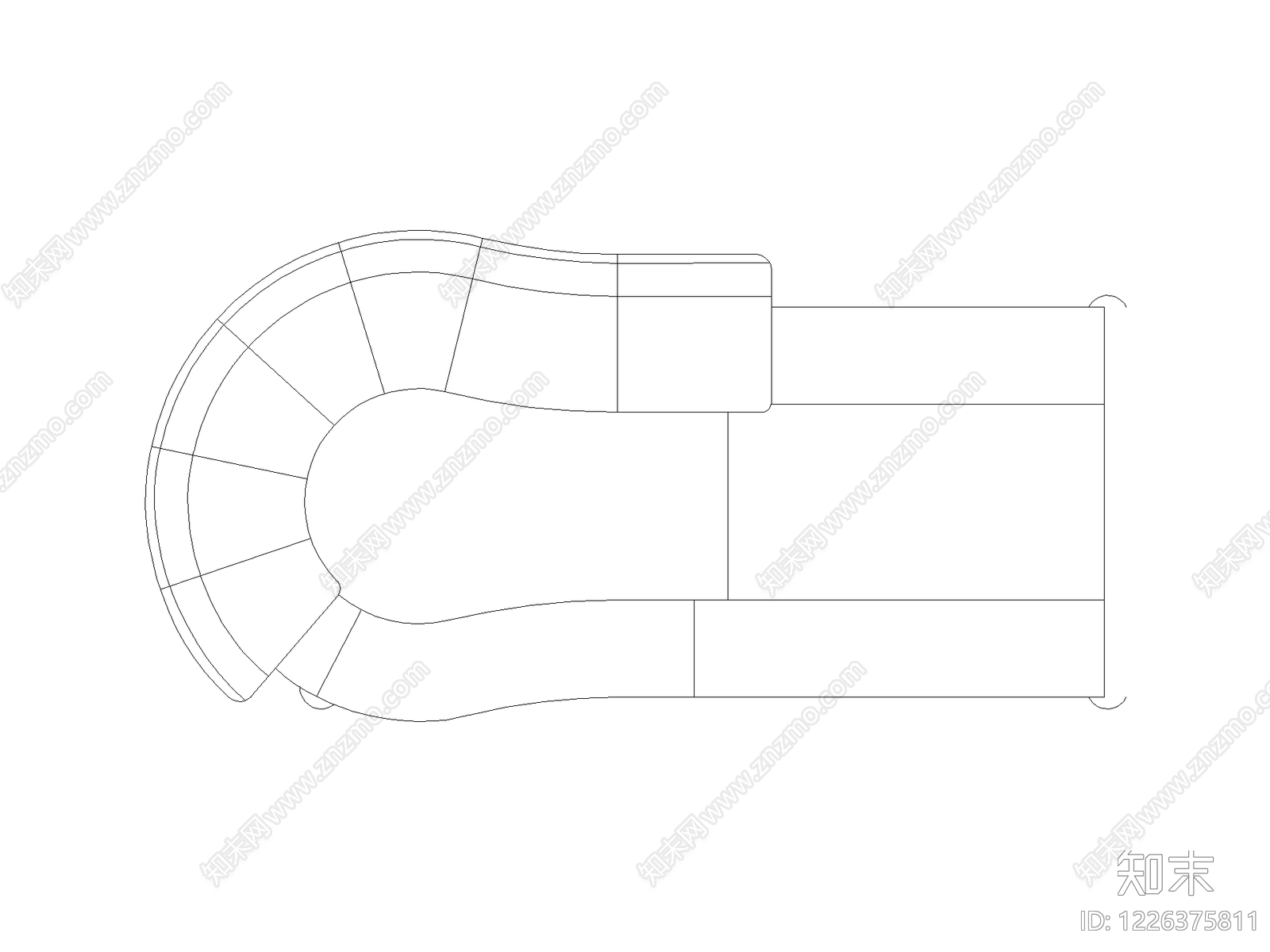 现代沙发CAD图纸