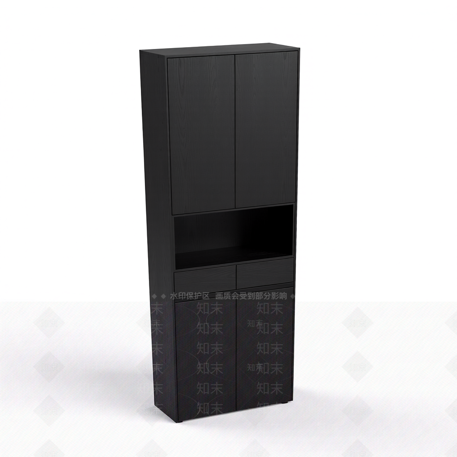 黑色简约柜体3D模型下载【ID:1206200405】