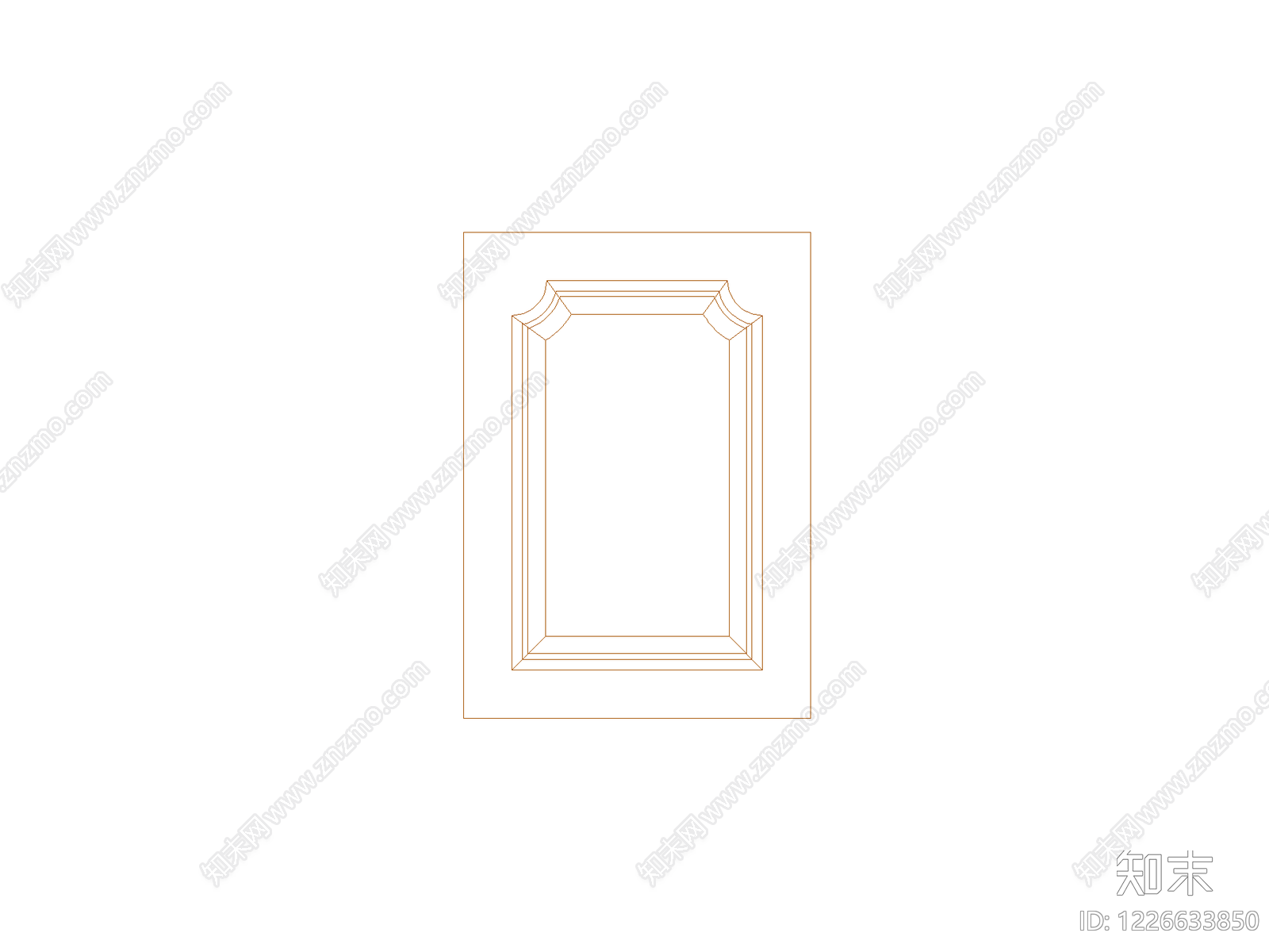 装饰线条cad施工图下载【ID:1226633850】