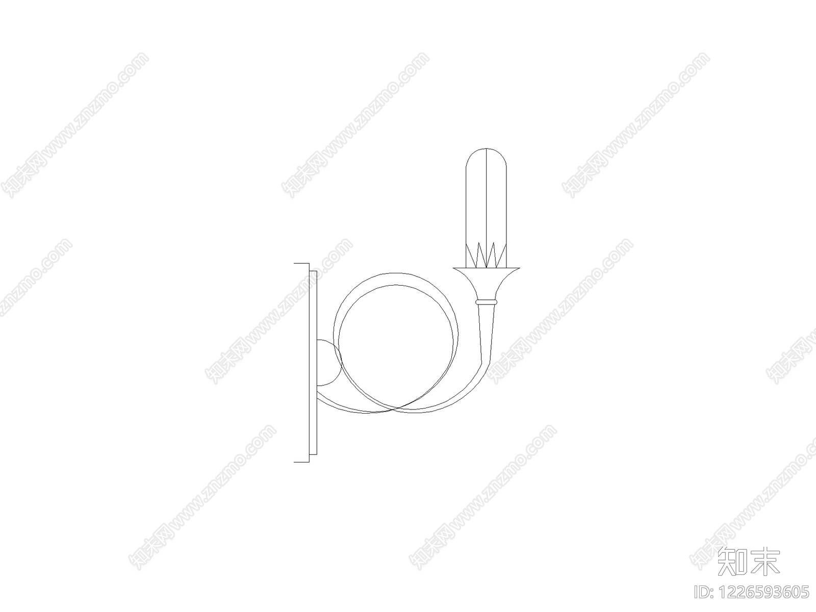 灯具图块cad施工图下载【ID:1226593605】