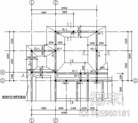 四层砖混改造为内框结构施工图(松木桩)cad施工图下载【ID:165960181】