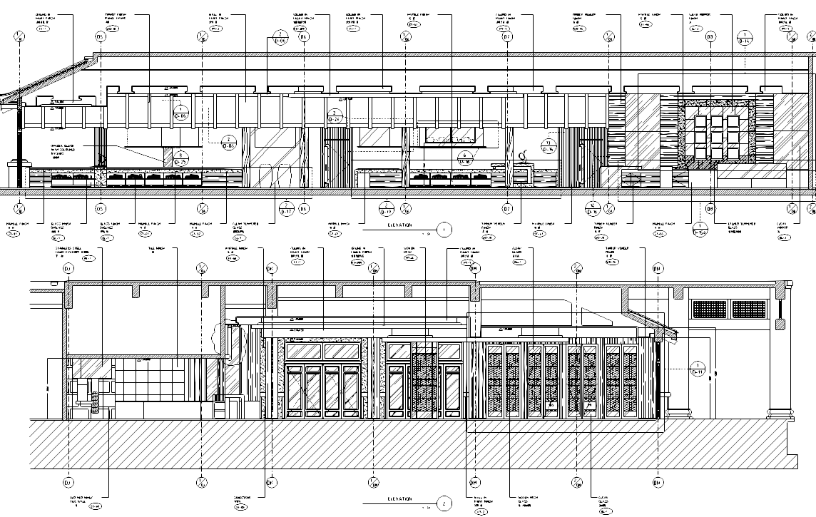 [海南]三亚五星级酒店全日餐厅施工图cad施工图下载【ID:161761103】