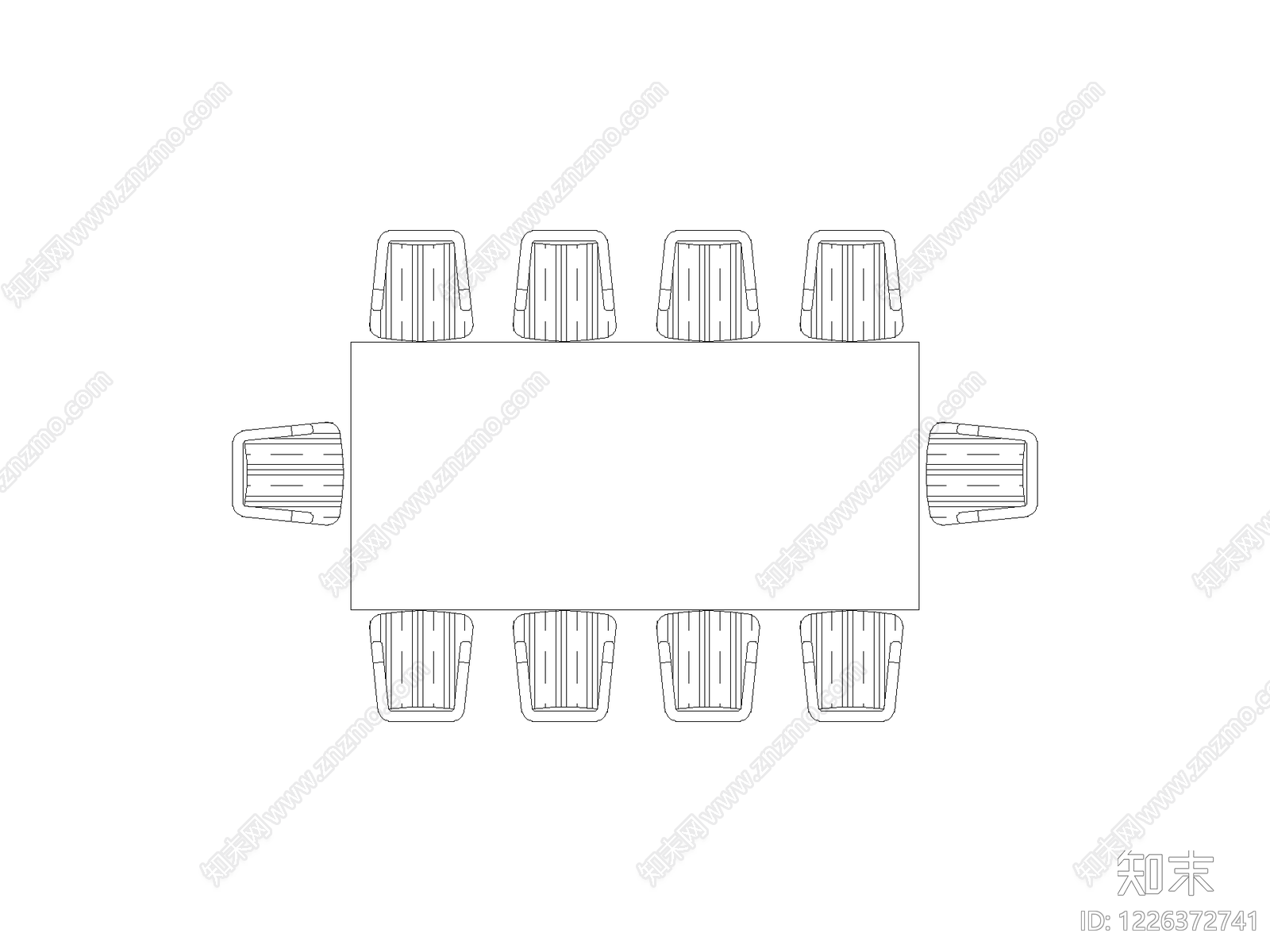 桌椅cad施工图下载【ID:1226372741】