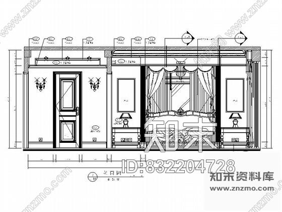 图块/节点样板房主卧室详图cad施工图下载【ID:832204728】