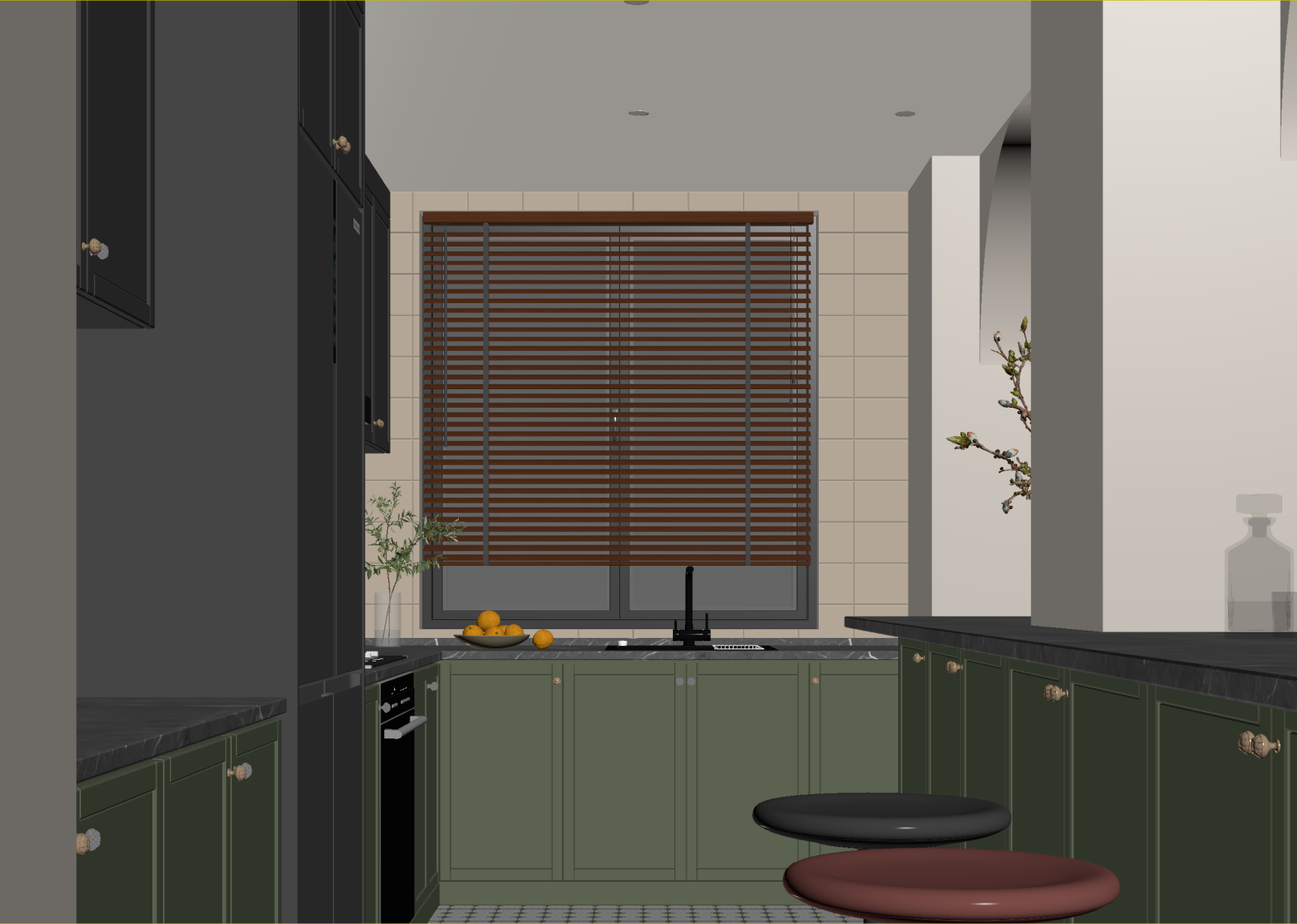 法式开放式厨房3D模型下载【ID:1215152373】