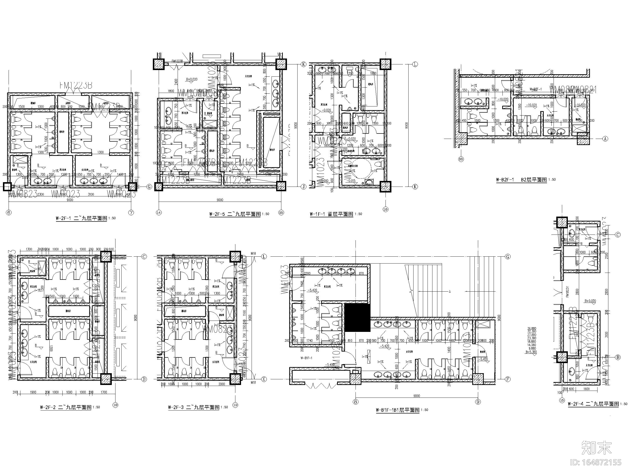 北京高层商业金融办公综合体建筑施工图2020cad施工图下载【ID:164872155】