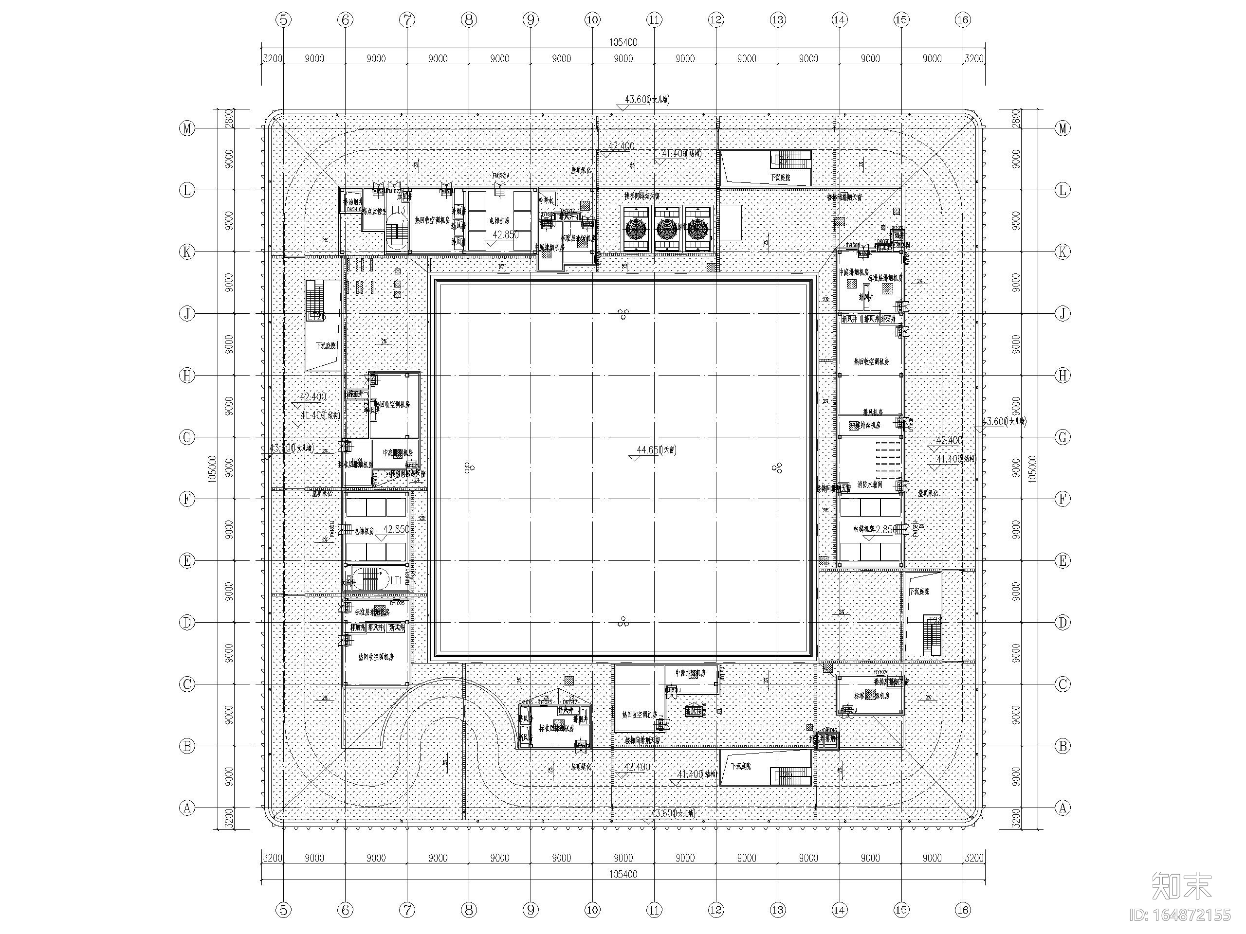 北京高层商业金融办公综合体建筑施工图2020cad施工图下载【ID:164872155】