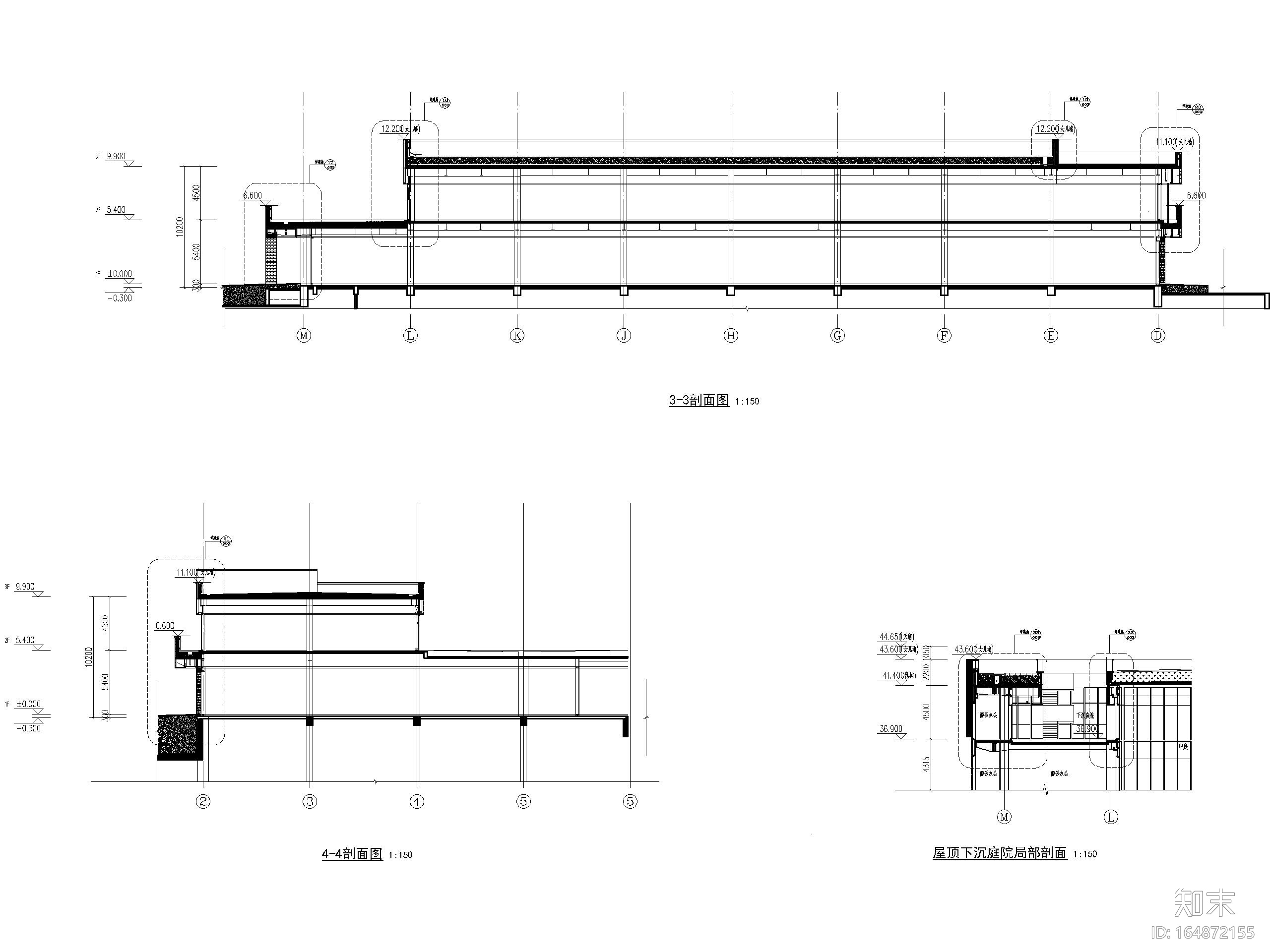 北京高层商业金融办公综合体建筑施工图2020cad施工图下载【ID:164872155】