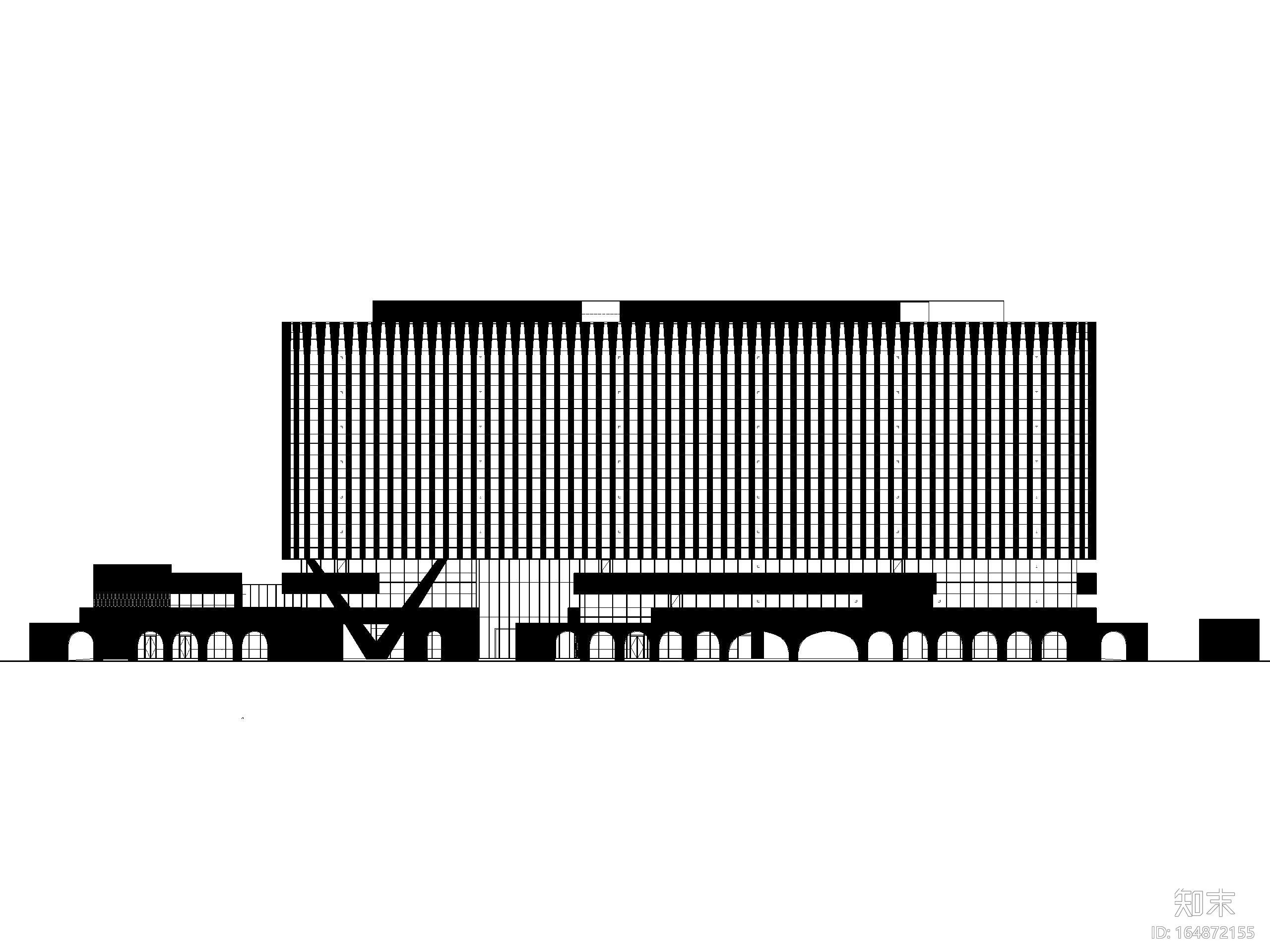 北京高层商业金融办公综合体建筑施工图2020cad施工图下载【ID:164872155】