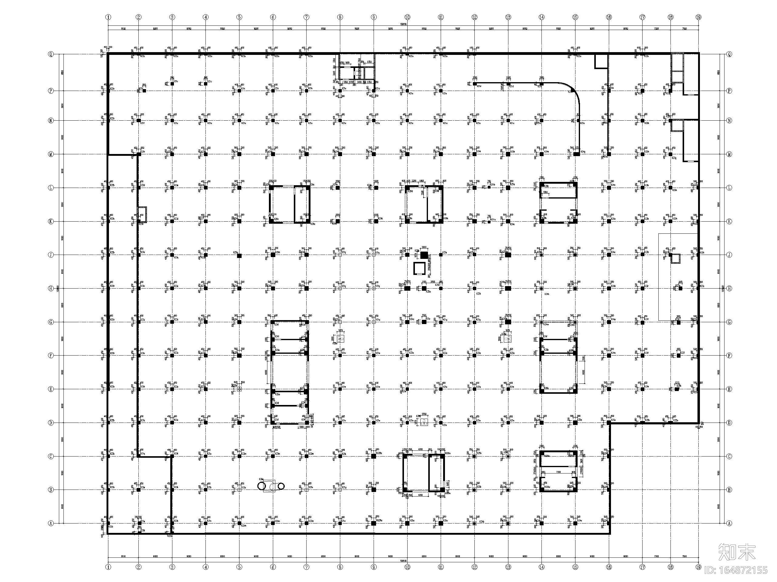 北京高层商业金融办公综合体建筑施工图2020cad施工图下载【ID:164872155】