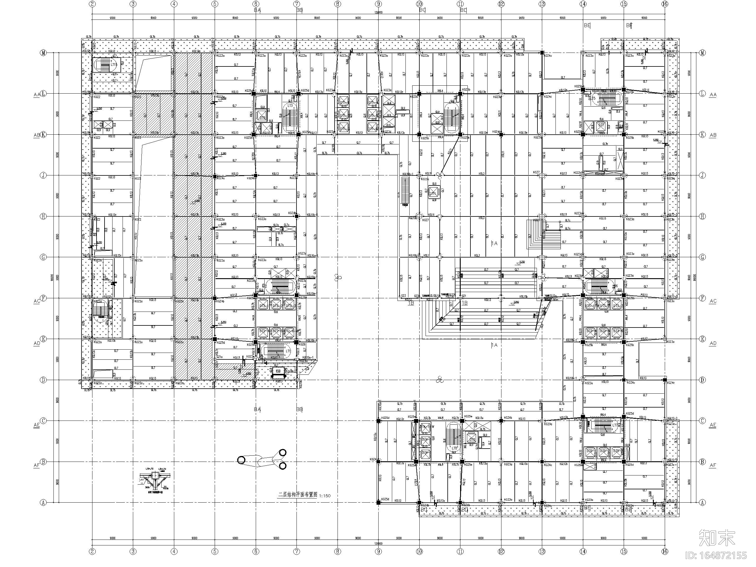 北京高层商业金融办公综合体建筑施工图2020cad施工图下载【ID:164872155】