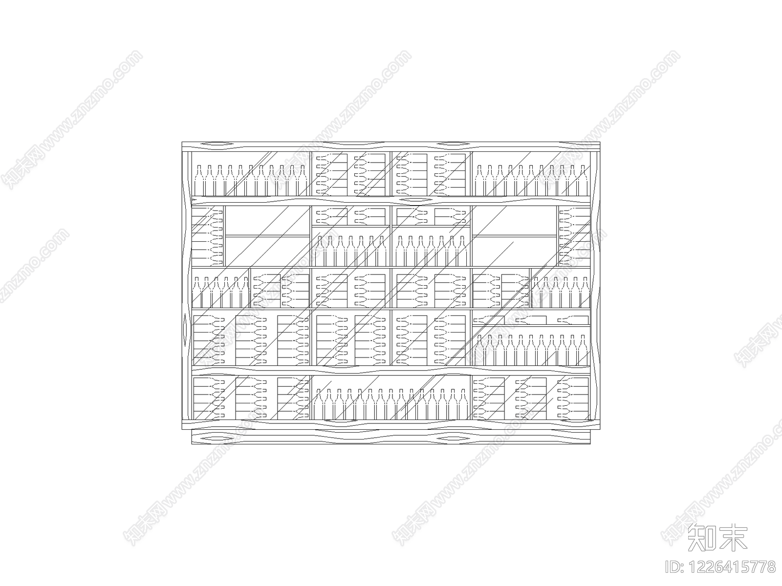 柜子平立面cad施工图下载【ID:1226415778】