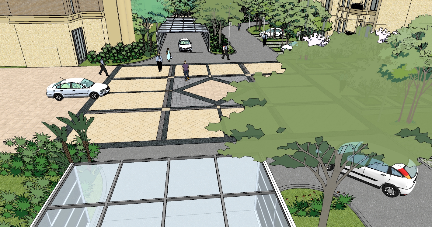 现代风格高层住宅小区规划设计SU精模型cad施工图下载【ID:166545147】