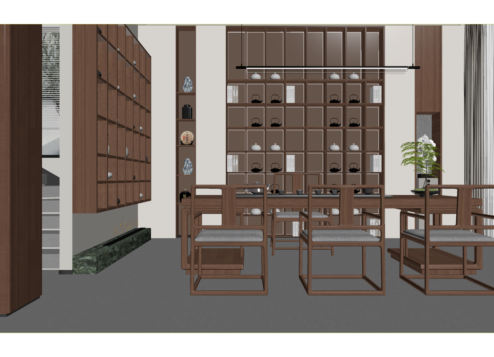 中古茶馆3D模型下载【ID:1214987769】