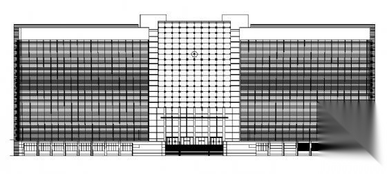 上海市某人民法院审判法庭办公楼建筑施工图施工图下载【ID:166440192】