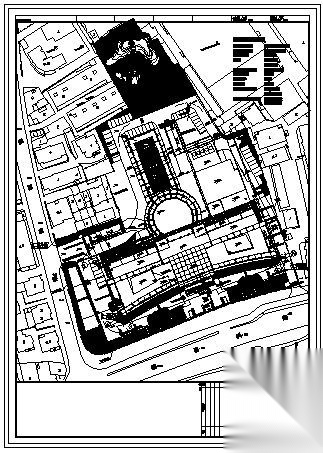 上海市某人民法院审判法庭办公楼建筑施工图施工图下载【ID:166440192】