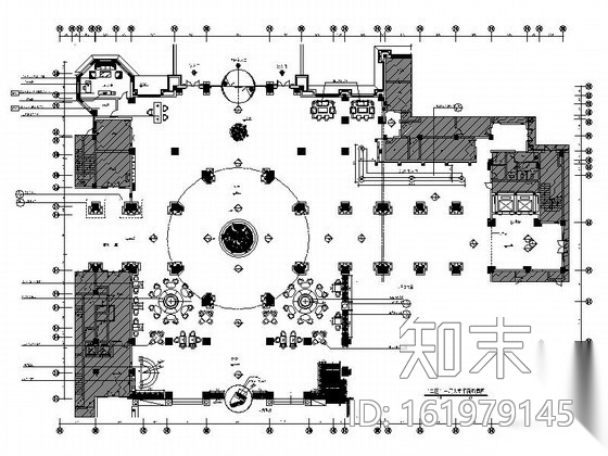 [安徽]酒店豪华欧式大堂室内装修图cad施工图下载【ID:161979145】