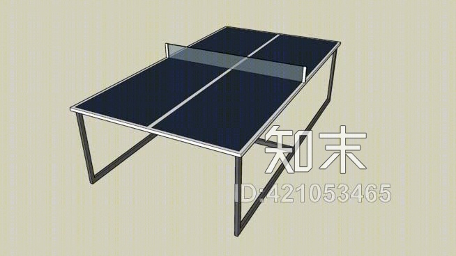 乒乓球桌SU模型下载【ID:421053465】