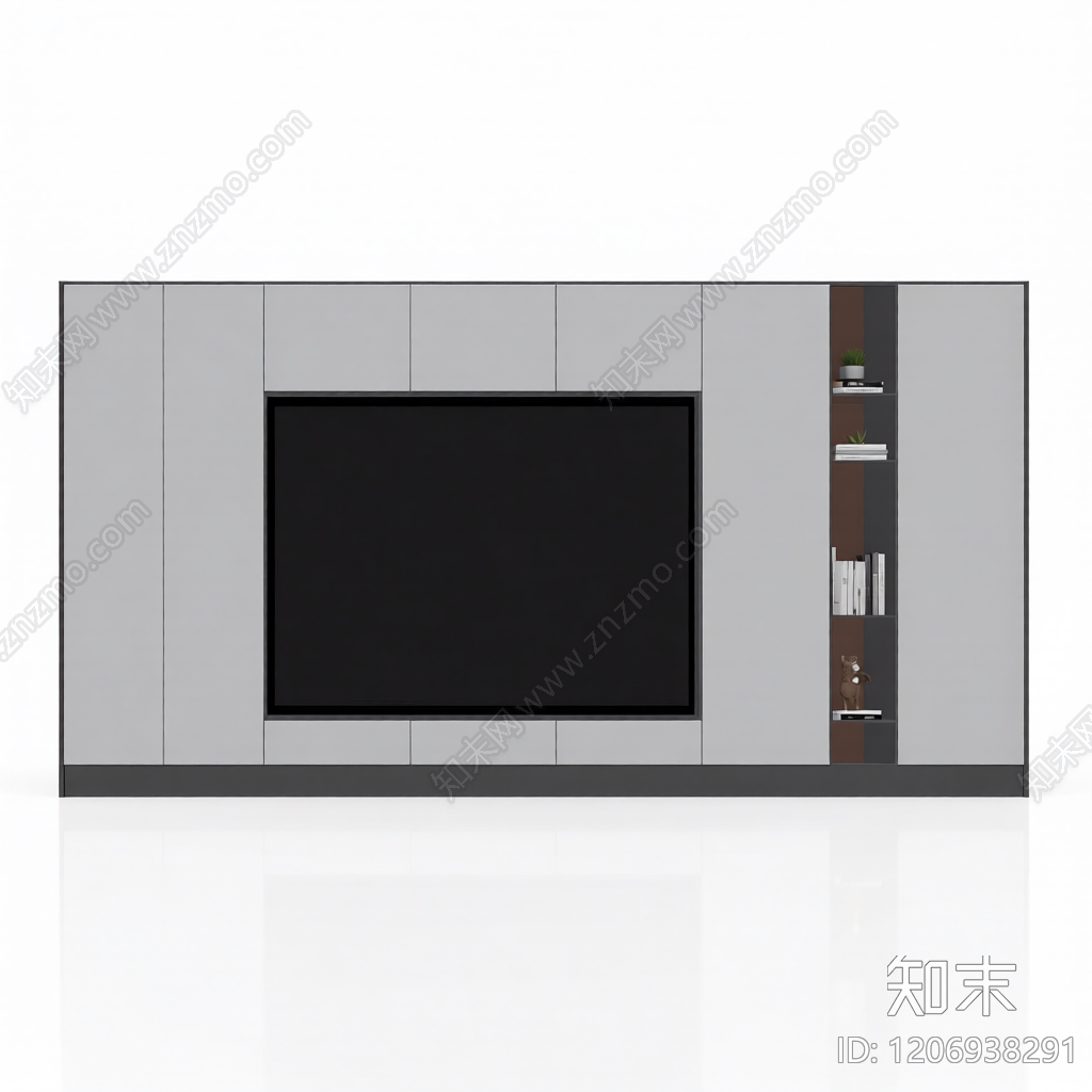 电视墙组合体3D模型下载【ID:1206938291】