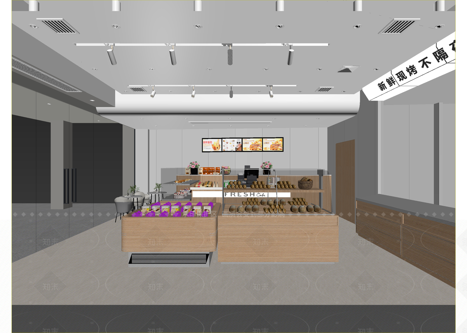 现代面包店3D模型下载【ID:1214940505】