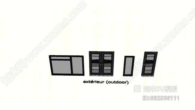 更详细的门窗SU模型下载【ID:932036111】