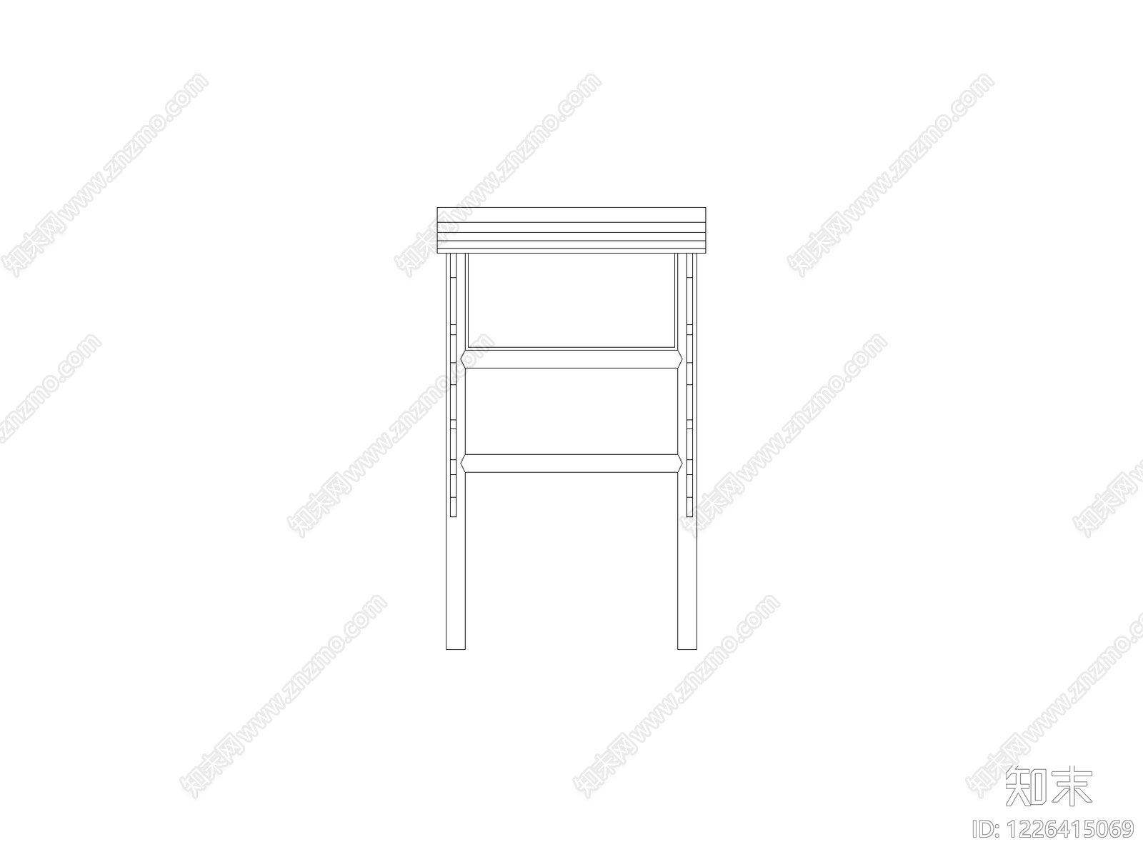 柜子平立面cad施工图下载【ID:1226415069】